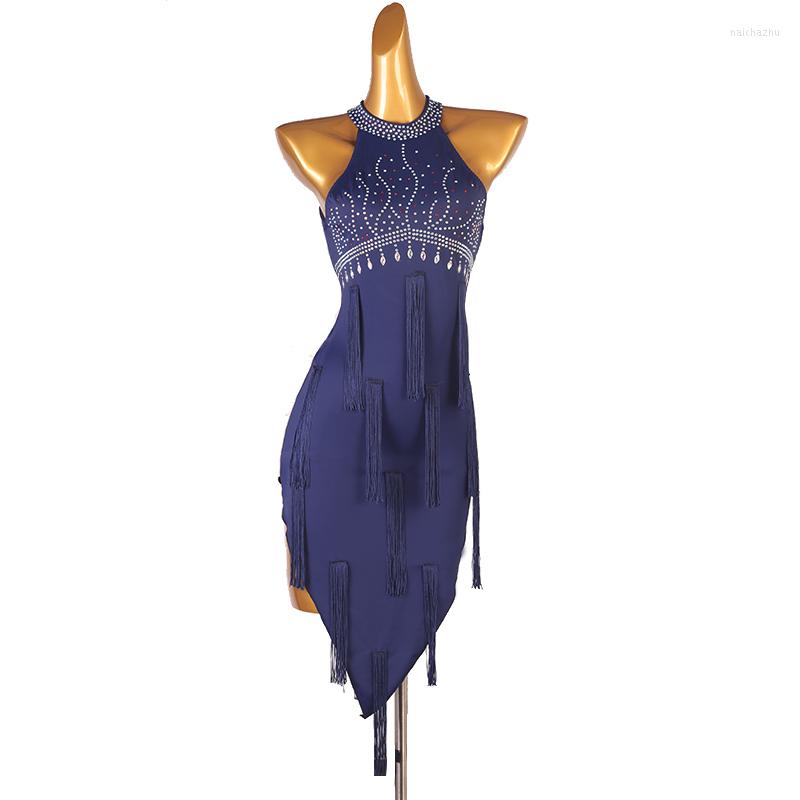 

Stage Wear Professional Latin Dance Dress Tassel Competition Slim Rumba Cha Birthday Party, Latin dress