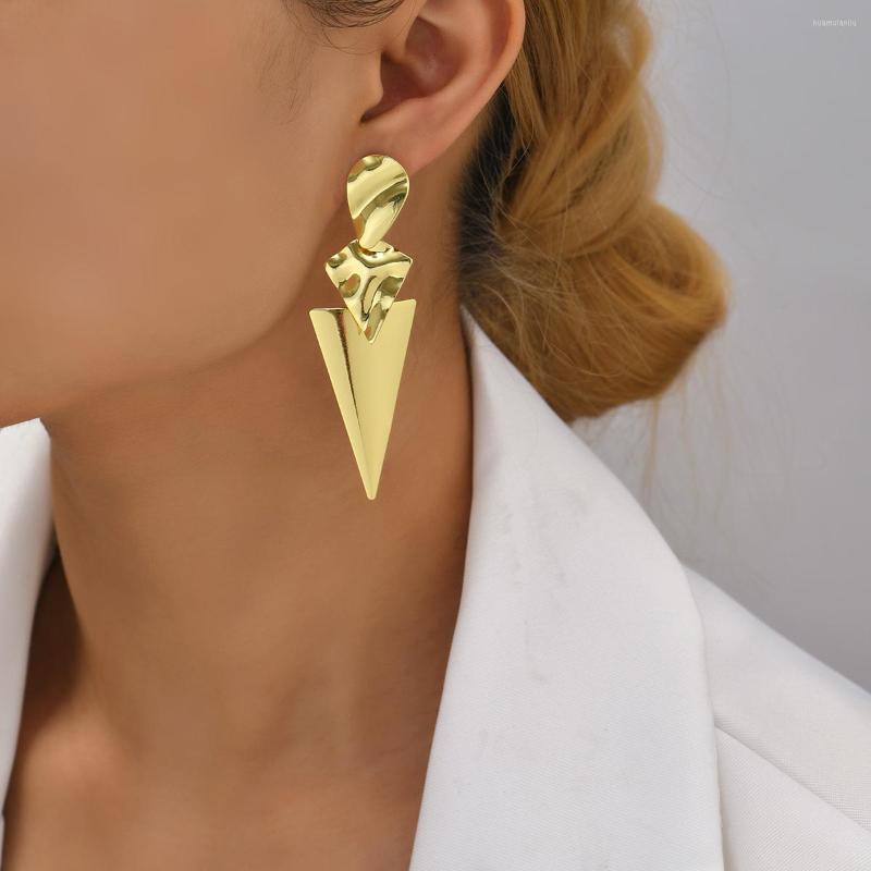 

Dangle Earrings Fashion Bohemian Metal For Women Gold Color Long Hoop Geometric Statement Wedding Jewely Pendientes