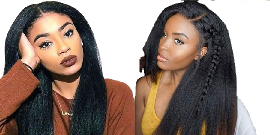 

HD Lace Frontal Human Hair Wigs Yeswigs Peruvian Yaki Straight Lace Front Wigs Pre-Plucked 13x4 Lace Frontal Wigs Natural Color, 13x4 transparent