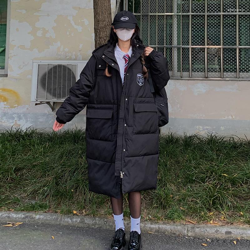 

Women' Trench Coats Casual Winter Down Cotton Jackets Women' Clothing Long Hooded Parkas 2023 Oversize Black Overcoats Fp560