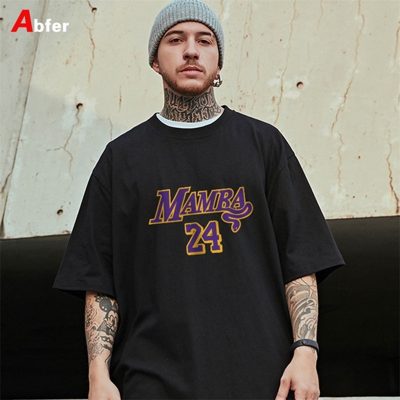 

Men's T Shirts Abfer Summer Mamba Graphic T Shirts Black Hip Hop Oversized Letter Printed Vintage Cotton Harajuku Tees 230413, Ruby red