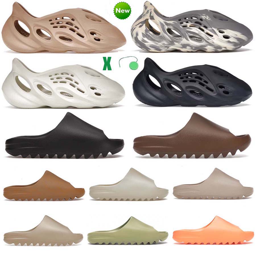 

Slippers Bone Onyx Resin Pure Ochre Holes Foams Runner Designer Slides Sand Vermilion Moon Grey Sandals Fashion Mules Slipper Foam Runners, #16