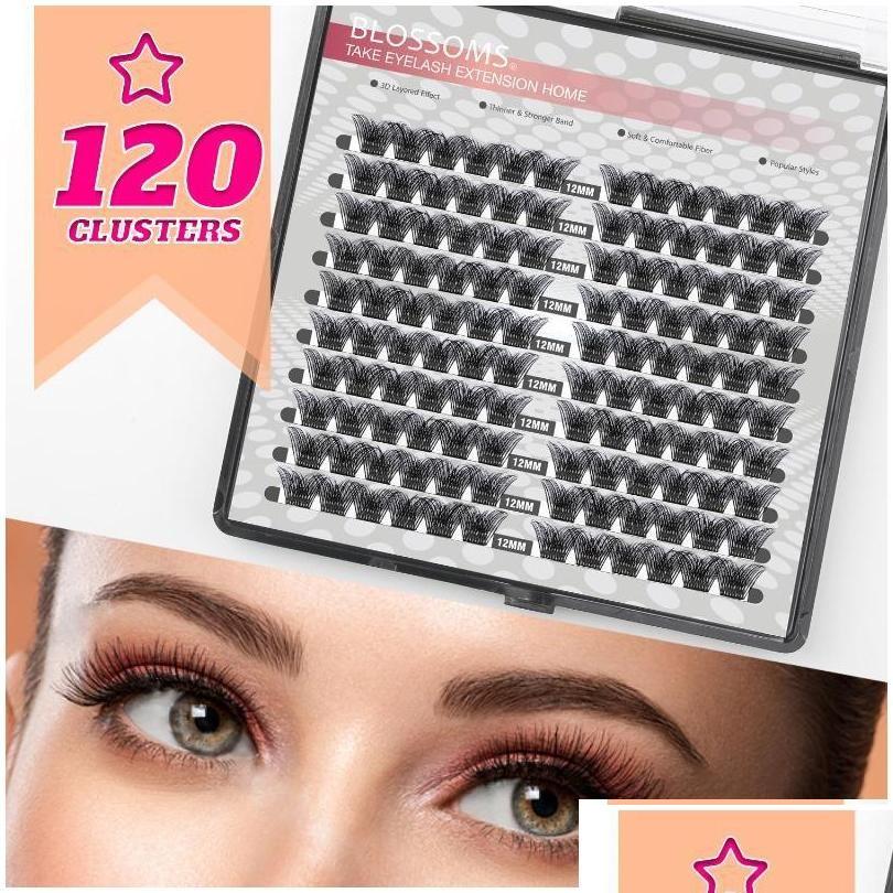 

False Eyelashes Muselash 120 Cluster Individual Segmented Tufts Matte Black Bk Volume Diy Lashes Extensions Drop Deli Dhycf