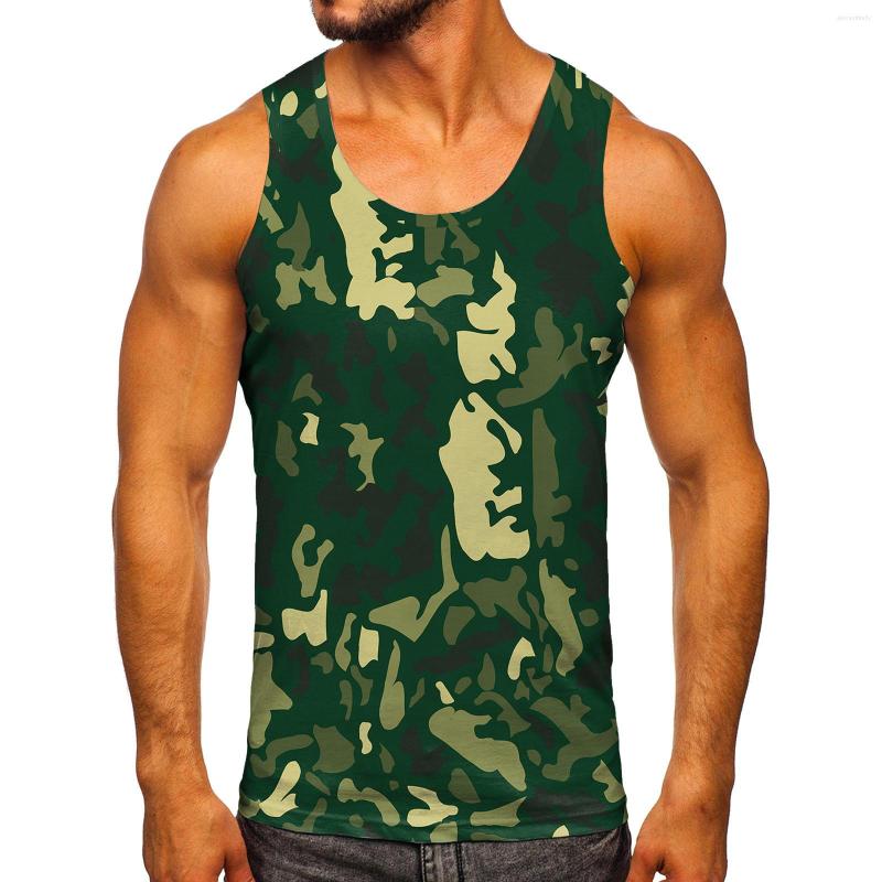 

Men's Tank Tops Camouflage Tactical Top Men's Sleeveless Quick Dry Combat T-shirt Camo Outdoor Hiking Hunting Shirts Military Army, Green