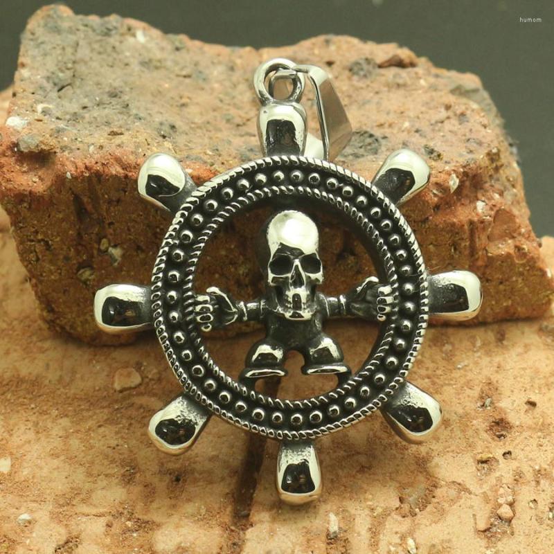 

Pendant Necklaces 316L Stainless Steel Cool Rudder Robot Skull Est Design
