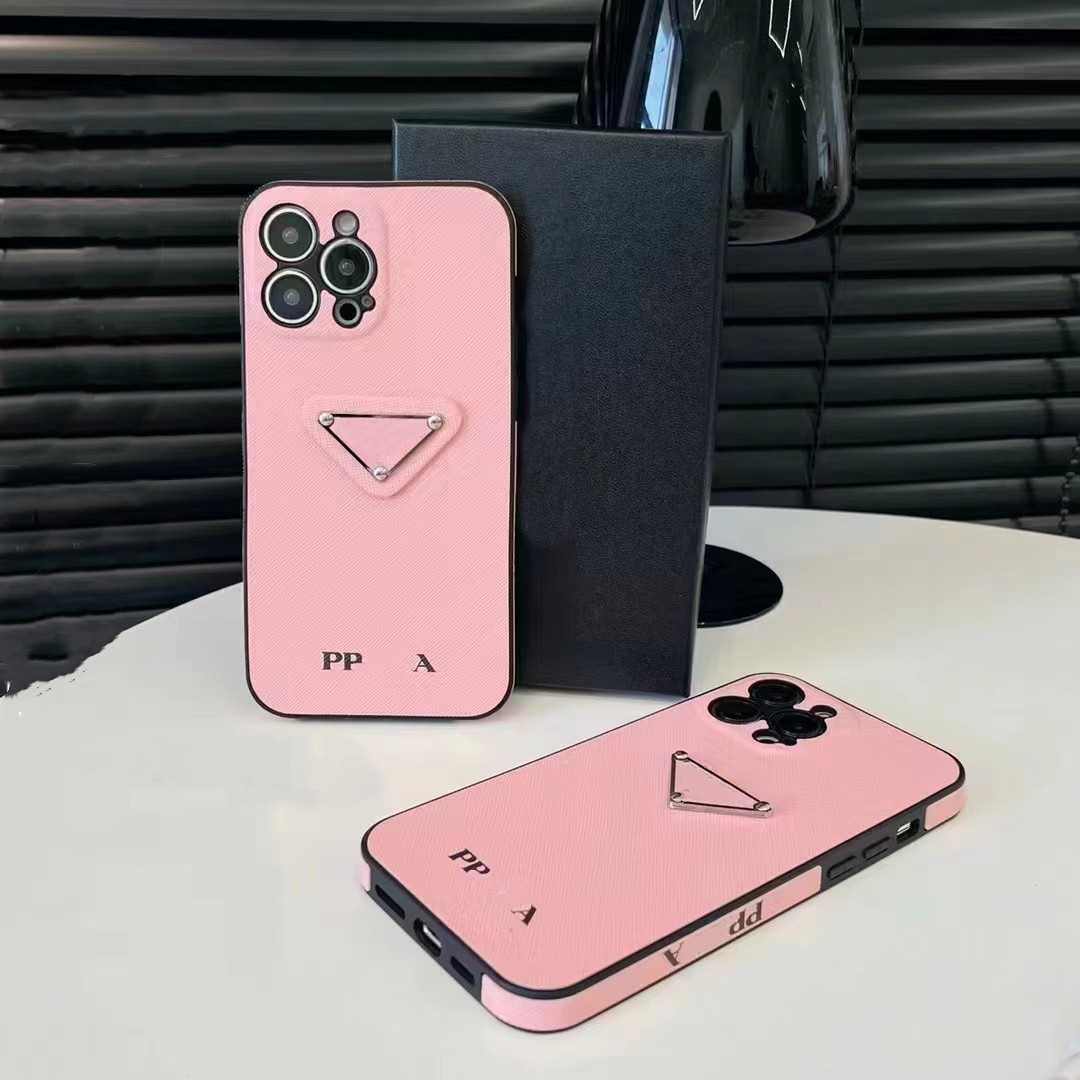 Luxury Phone Case Designer iPhone Case for iPhone 15 Pro Max Cases Apple iPhone 14 Pro Max 13 12 11 X XR XS Max 8P 14 Plus Case Brand Triangle P Mob