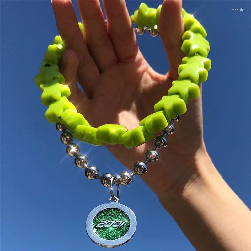 

Choker Green Stars Colorful Acrylic Beads Beaded Necklaces Small Designs Party Jewelry Gifts