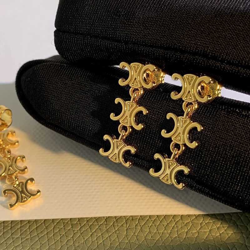 

Celi Triomphes earrings designer Gold Earrings Women's Luxury Premium Earrings Small Design Earrings Sterling Silver Quality Earrings