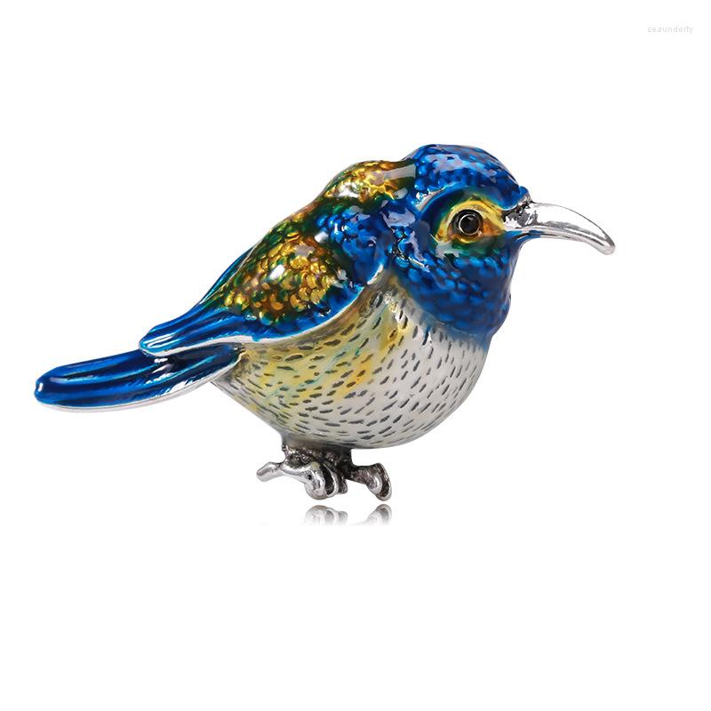 

Brooches Vintage Jewelry For Women Colorful Enamel Pins Metal Birds Cute Broach Bird Hummingbird Badge High Quality Accessories
