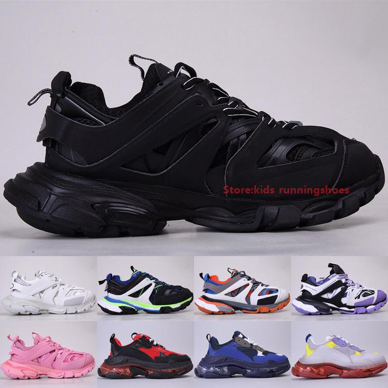 

Paris Track Sneaker Running Shoes Tess S. Gomma Trek 3.0 Men Womens Black Platform Shoes Triple S Clear Sole Sneakers Size 36-45, #003 white orange