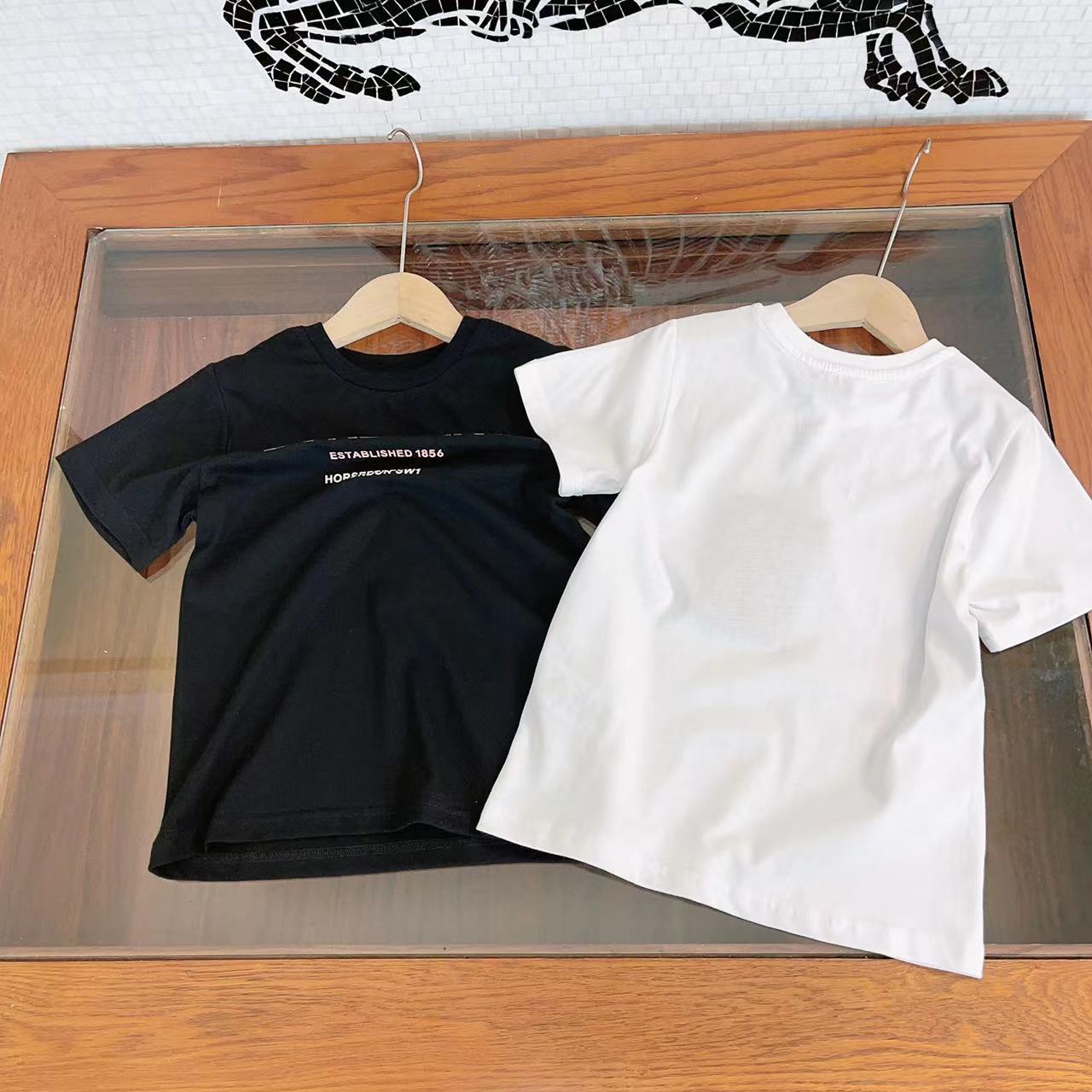 

T-shirts Children's summer T-shirt style design boys' short-sleeved pullover casual fashion girls' top summer dress 230414, White