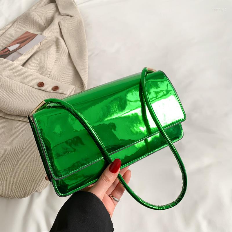 

Evening Bags Women Laser Underarm Shoulder Bag 2023 Simple Colorful Party Clutch Small Purses In Femme, Black