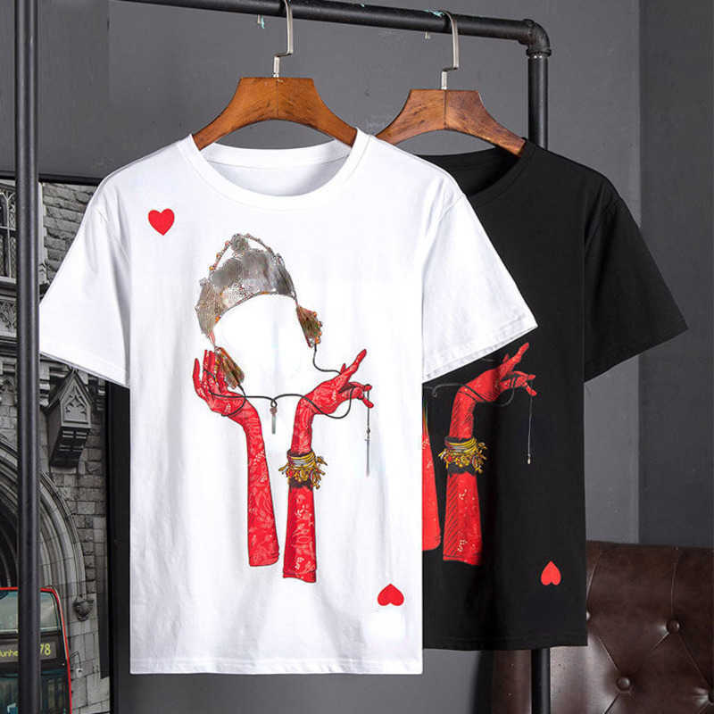

Designer T shirt mens short sleeved tshirt summer sweatshirt tee men women round neck pullover polo luxury dg loose cotton T-shirt, No logo white t-shirt