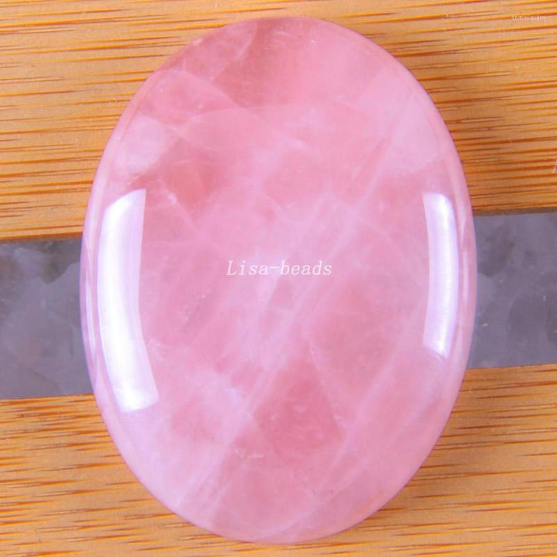 

Charms CAB Cabochon Fit Necklace Earrings Oval 30x40MM Natural Stone Bead Pink Jewelry Gift For Men Women 1Pcs K1683