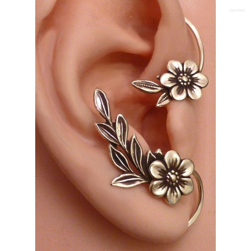 

Dangle Earrings 2023 Plant Flower Ear Hanging Female Personality Creative Spirit Earbone Clip Jewelry For Women Statement