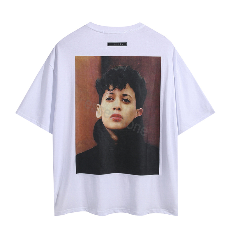 

Fashion Men's FOG Tshirt Summer Women's Designer essen Tshirt Loose Tshirt Brand Top Men's S Casual Shirt Luxury Chest Large Pattern Print Street Clothing ESS, The same as real