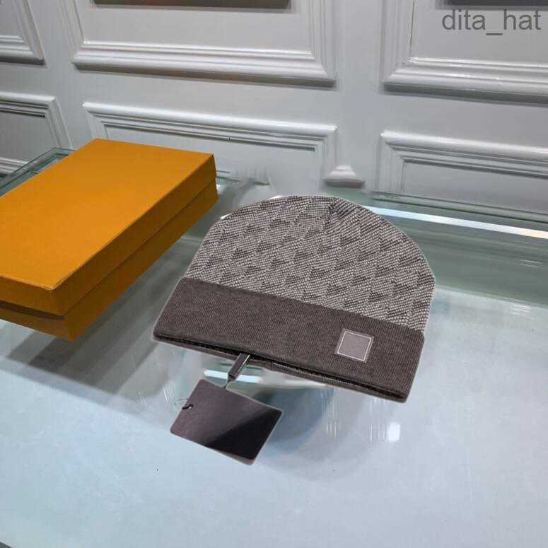 

Beanie/Skull Caps Classic Designer Winter Beanie Men And Women Fashion Design Knitted Caps Autumn Wool Hat Letter Jacquard Unisex Warm Skull Cap, L brown lattice 1