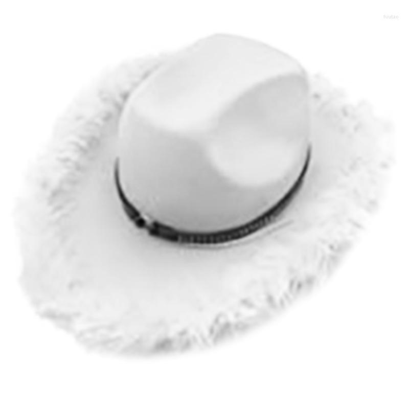 

Berets Bride Cowgirl Hat Bachelorette Party Cowboy Disco Bridal, White