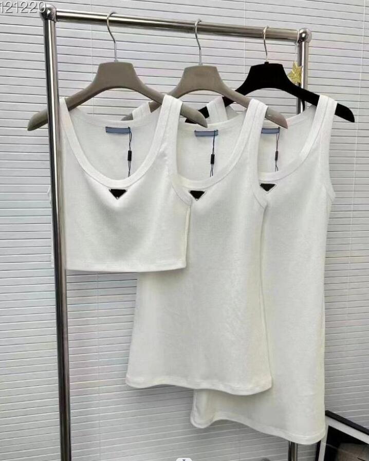 

Women Designer Tank Top Vest Collection Womens Vest Skirt Dress Long Medium Short Designers Letter Triangle Sleeveless Blouse Multi Styles, Crop top-black;1 piece