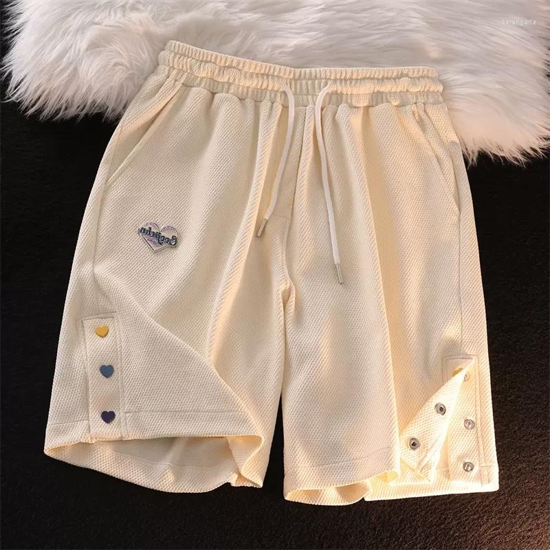

Women's Shorts Women Fashion 2023 Summer Colorful Solid Button Elastic Waist Casual Streetwear Comfortable Baggy Loose, Black