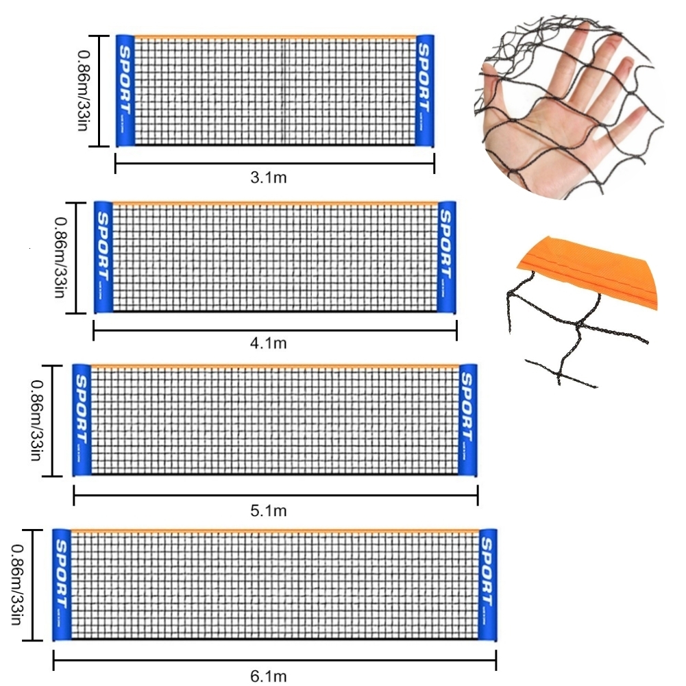 

Balls Portable Folding Standard Professional Badminton Net Indoor Outdoor Sports Volleyball Tennis Training Square Nets Mesh 230413