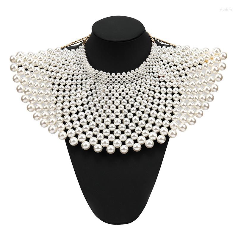 

Choker Fashion Jewelry Handmade Beaded Statement Necklaces For Women Collar Beads Necklace Wedding Dress