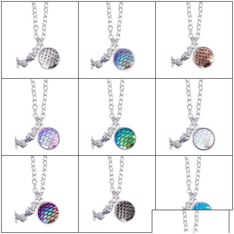 

Pendant Necklaces Wholesale Mermaid Scale Chocker Fish Necklace 12 Color Dainty Shimmery Jewelry Drop Delivery Pendants Dhgarden Dhpq0