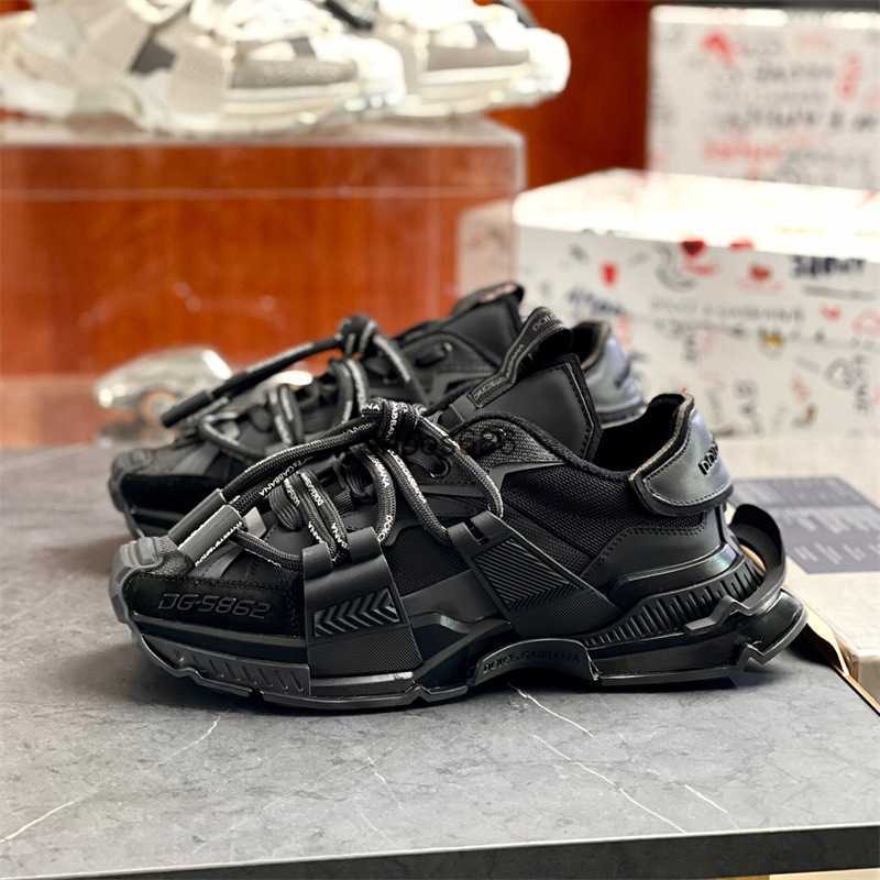 

Round toe thick sole lace up color matching sports casual shoes for women Korean version versatile dad shoes trend DG 2023 new, Style 4