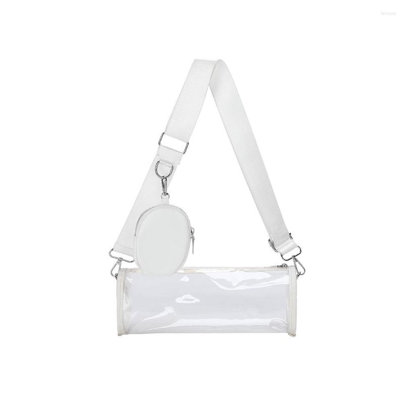 

Evening Bags Women Messenger Bag Waterproof Transparent Crossbody PVC With Small Simple Lightweight For Travel Vacation Daily, Pink