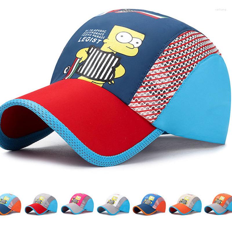 

Ball Caps Breathable Kids Quick Dry Baseball Hat Mesh Sports Sun Protection Cap Hats, White