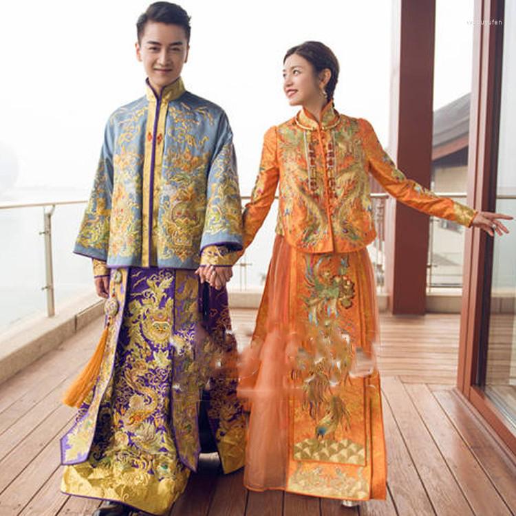 

Stage Wear Chen Xiao Yanxi High Quality Purple Groom Embroidery Hanfu Republican Period Wedding Costume Performance Or, Costume 175cmh