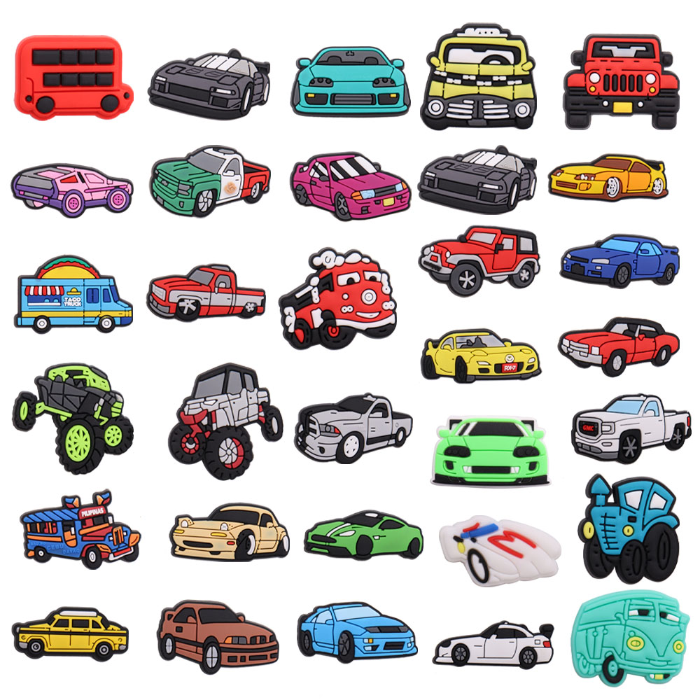 

Other Single Sale 1Pcs Pvc Transportation Croc Charms Kawaii Car Racing Sports Van Truck Bus Kids Party Xmas Gifts Hole Slipper Drop Othva