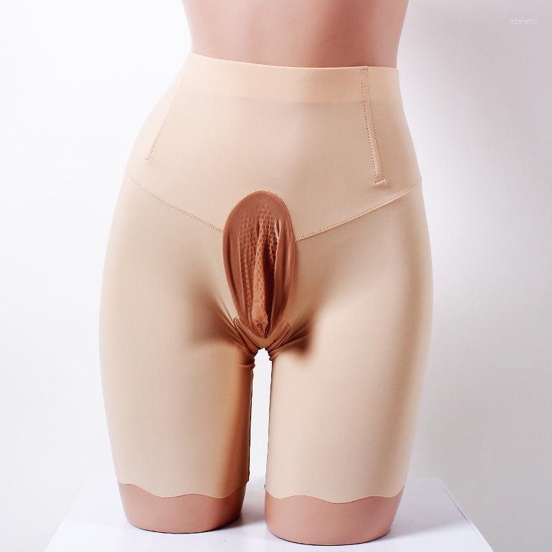 

Underpants Fitting Ice Silk Panties Stockings With Jj Sleeves Belly-lifting Hips High-waist Underwear Men's Large Size Belly, Black