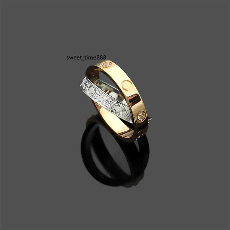 

Brand New Cross Crystal Love Ring Fashion Couple Rings For Men And Women High Quality 316L Titanium Designer Rings Jewelry Gifts