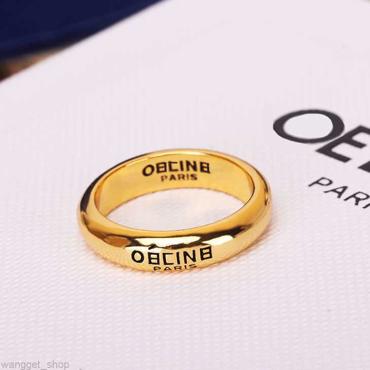 

Fashion Designer Gold Letter Band Rings Bague for Women Lady Party Wedding Lovers Gift Engagement Jewelry Colorfast good