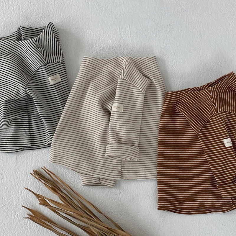 

T-shirts Children's Cotton Clothing Spring and Autumn Baby Infants Kids Boys Girls Clothes Striped Long-sleeved Casual T-shirt 230414