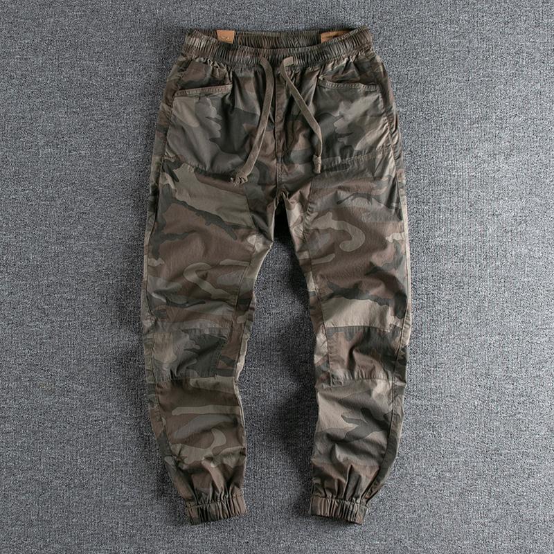 

Men' Pants 2023 Stitching Three-dimensional Cutting Camouflage Leggings Breathable Thin Sports Casual High Quality Trouser 258