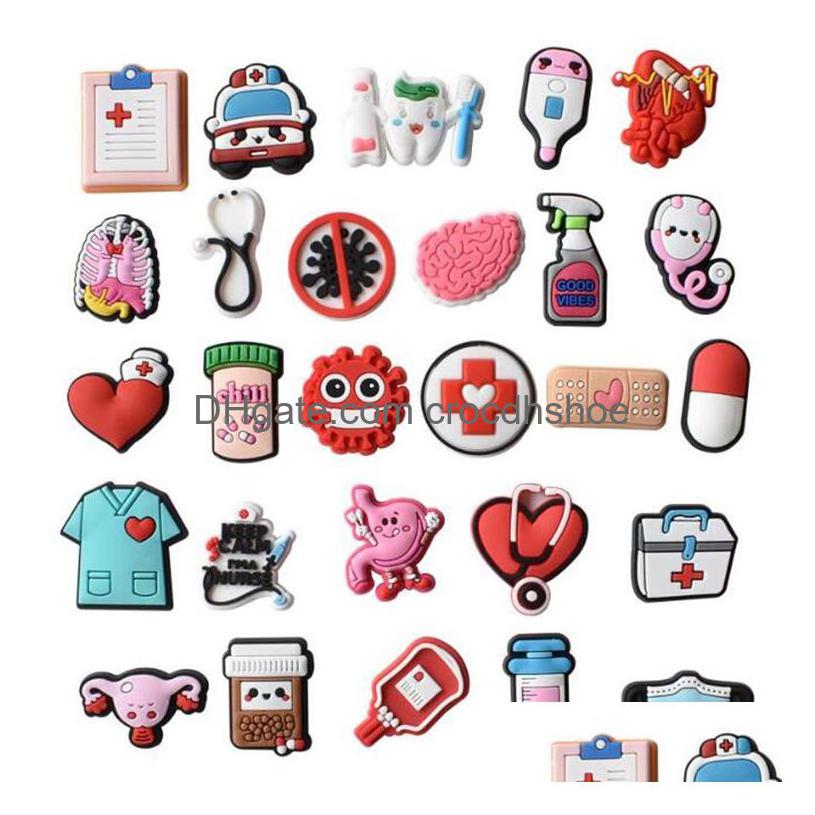 

Shoe Parts Accessories Pvc Croc Charms Medical Custom Charm Decorations Drop Delivery Otlua