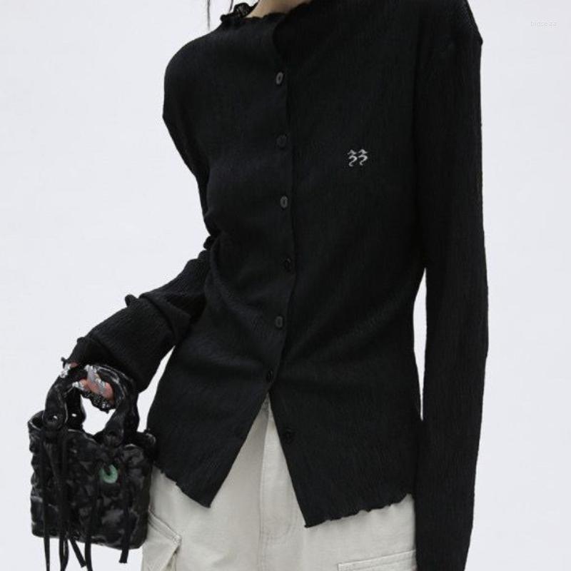 

Women's Blouses Japanese Emo Alt Clothes Pleated Design Goth Shirt Y2k Yamamoto Style Black Dark Aesthetic Gothic Blouse Grunge Women Tops