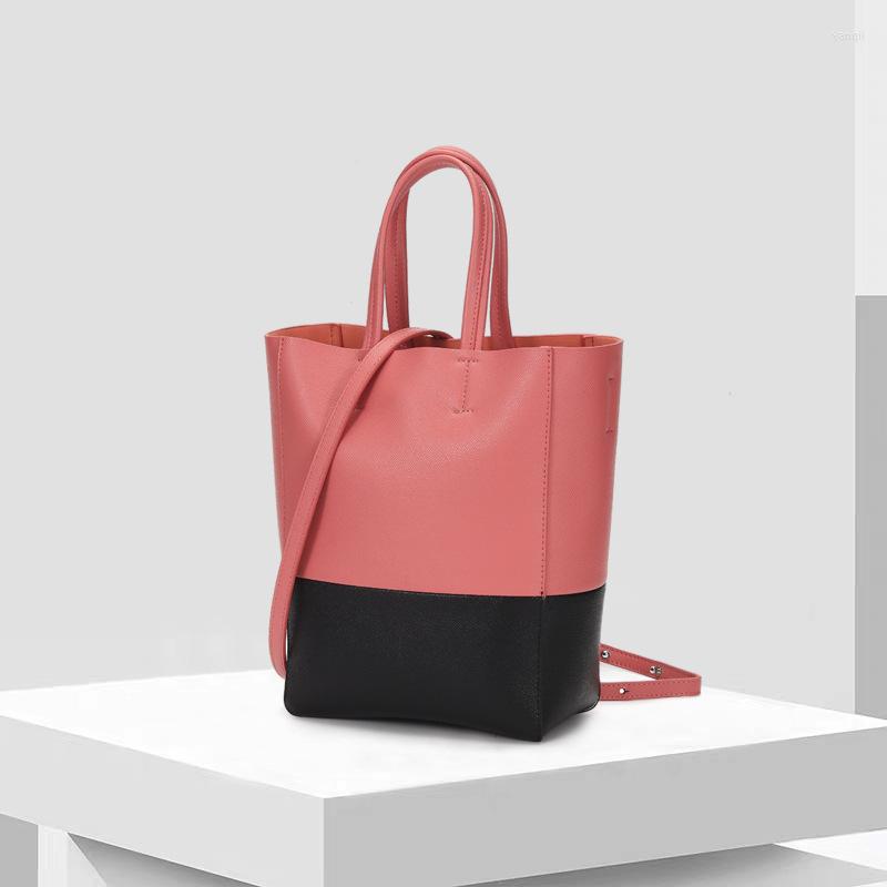 

Evening Bags Bucket Woman Handbag Genuine Leather Shoulder Bag For Ladies Simple Casual Tote High Quality Crossbody 2023, Yellow tote bag