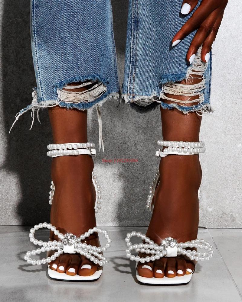 

Sandals Women Summer Female Pumps Pu Leather Pointed Toe Thin High Heels Shoes Ladies Ankle Buckle Straps Sexy Footwear 2023, Picture shown