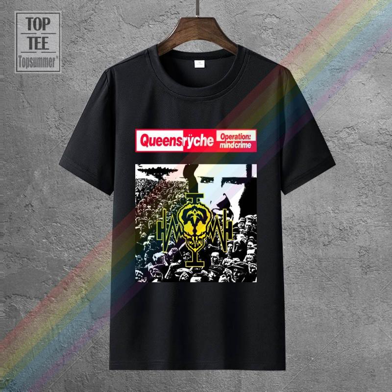 

Men's T Shirts Men Shirt Queensryche Operation Mindcrime Progressive Metal Savatage Black T-Shirt Novelty Tshirt Women, 0004514-white