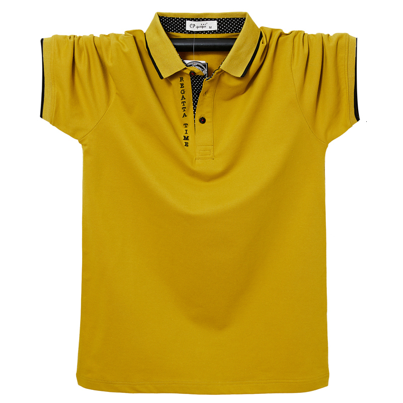 

Men's Polos Mens Polo Shirt for 140kg Fat Big and Tall Man Brands Camisa Polo Masculina Plus Size Classic Summer Solid Polo Shirts 6XL 230414, Yellow