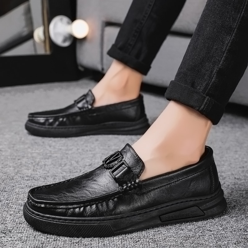 

Dress Shoes Casual Men Glossy Luxury Brand Slip on Formal Loafers Moccasins Italian Black Male Driving Flat Breathable 230328