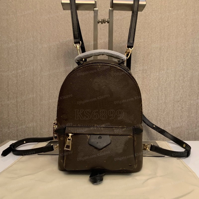 

Designer School Bags Mini Size Backpacks Luxury Womens Leather Letters Shoulder Bags CrossBody Messenger Bag Brown Flowers Travel Handbag Purses With Dust Bag, Black flower