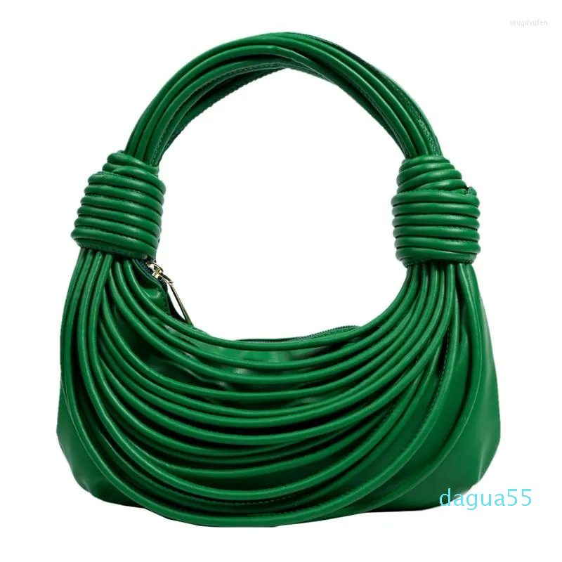 

Evening Bags Handbag Designer Crossbody Bag Cute Satchel Noodle ToteWomen Hand Woven Rope Knot Shoulder Fashion Purses, Rose red bag