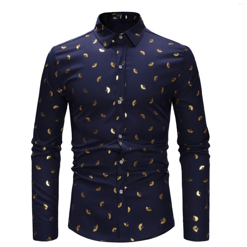 

Men' Casual Shirts 2023 Spring Long Sleeve Shirt Men' Fashion Stamping Tide, Black