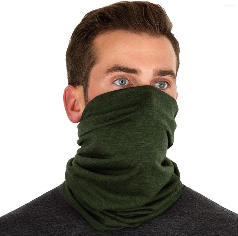 

Scarves 2 Pack Unisex Merino Wool Neck Gaiter Ski Warmer Lightweight Headwear Scarf