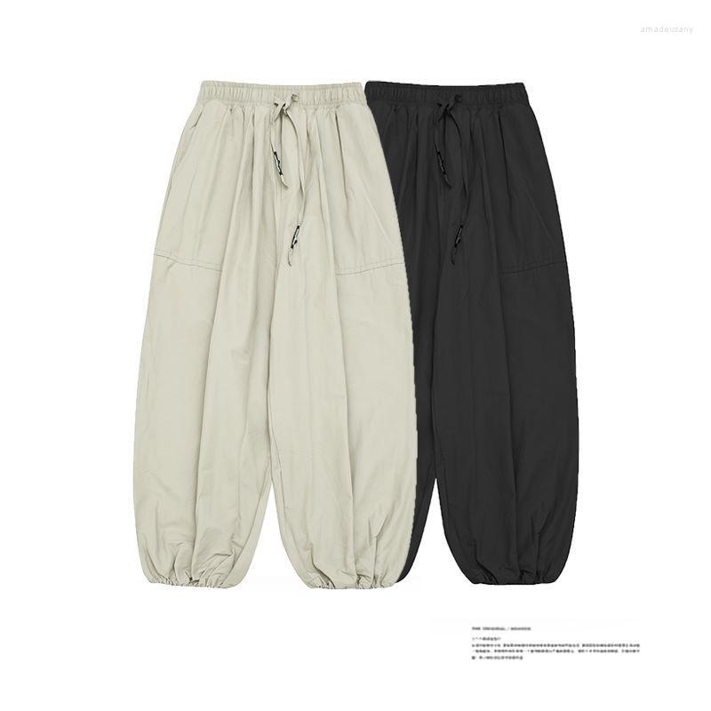 

Men' Pants Streetwear Men Cityboy Fashion Loose Casual Sport Cargo Women Outdoor Harem Trousers Jogger Sweatpant Male, Black