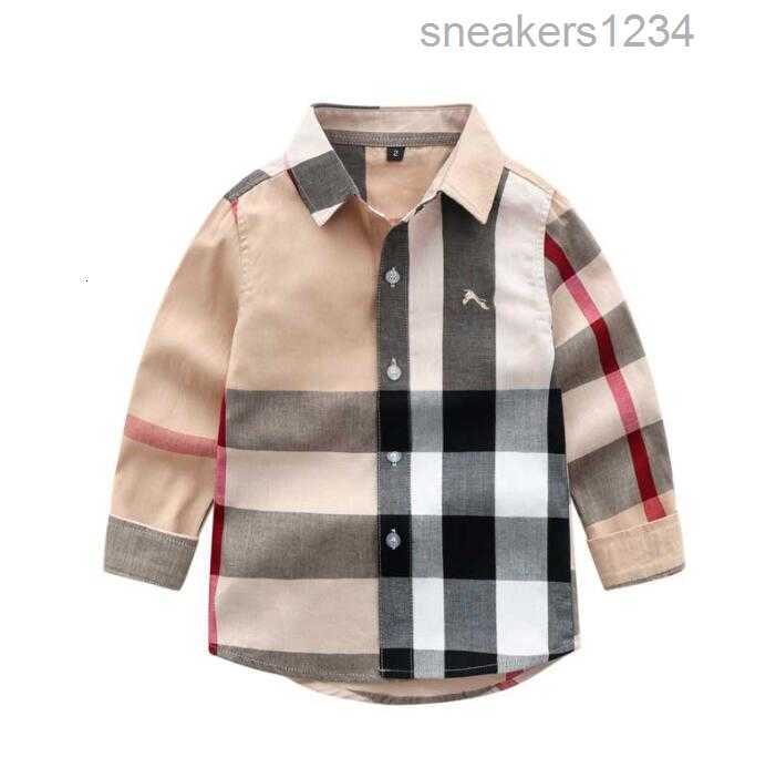 

Baby Boys Plaid Shirt Kids Long Sleeve Shirts Spring Autumn Children Turn-Down Collar Tops Cotton Child Shirt Clothing 2-7 Years, As picture
